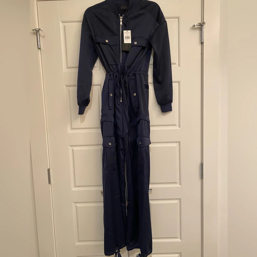 Kendall + Kylie Satin Convertible Cargo Jumpsuit - Picture 5 of 5